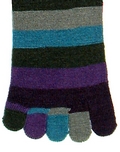 Peacock Stripe Toesock