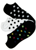BW Polka Dots No-Shows Socks 3-pair pack