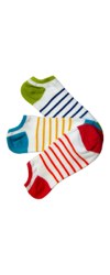 Bright Stripes No-Shows Socks 3-pair pack