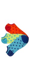 Bright Polka Dots No-Shows Socks 3-pair pack