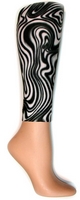 Black/White Swirl PLUS Footless Tights