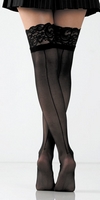 Lace Top Backseam Thigh High