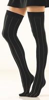 Black w/Pinstripe Thigh High