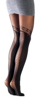 Faux Lace-Up Thigh High